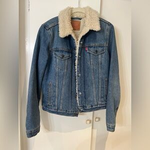 Levi's Denim Jacket with Cream Sherpa Collar